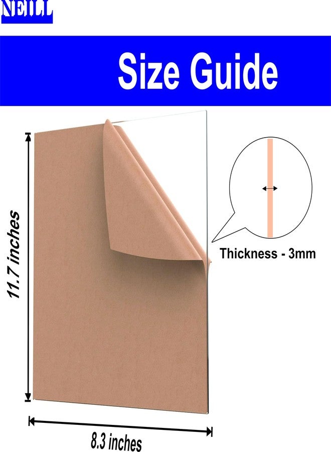 NEILL® High Gloss Acrylic Sheet 3mm transparent (Pack of 1pc) Size:- (3mm, A4 8.3" X 11.7"), clear - Image 4